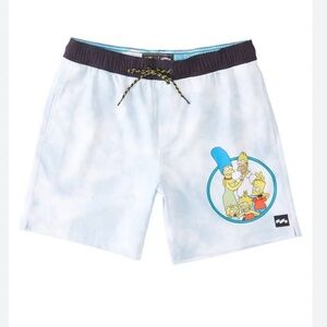 BILLABONG X SIMPSONS FAMILY BOARDSHORTS Sz S Swim trunks 6” inseam bathing suit